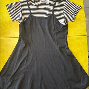 Black and White Striped Dress